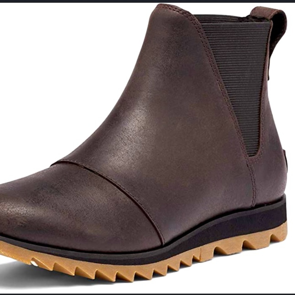 Sorel women’s Harlow Chelsea boot brown size 7.5 barley worn— SOLD OUT EVERHERE